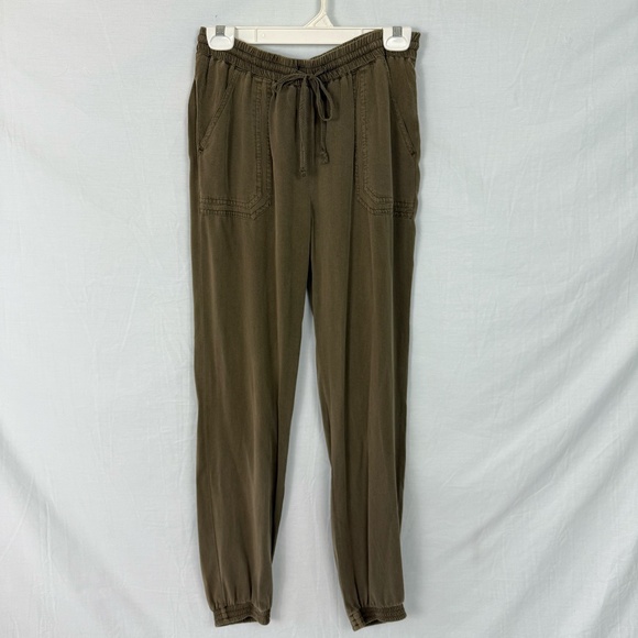 Rag Poet Green Khaki Joggers Size XS - Picture 2 of 16